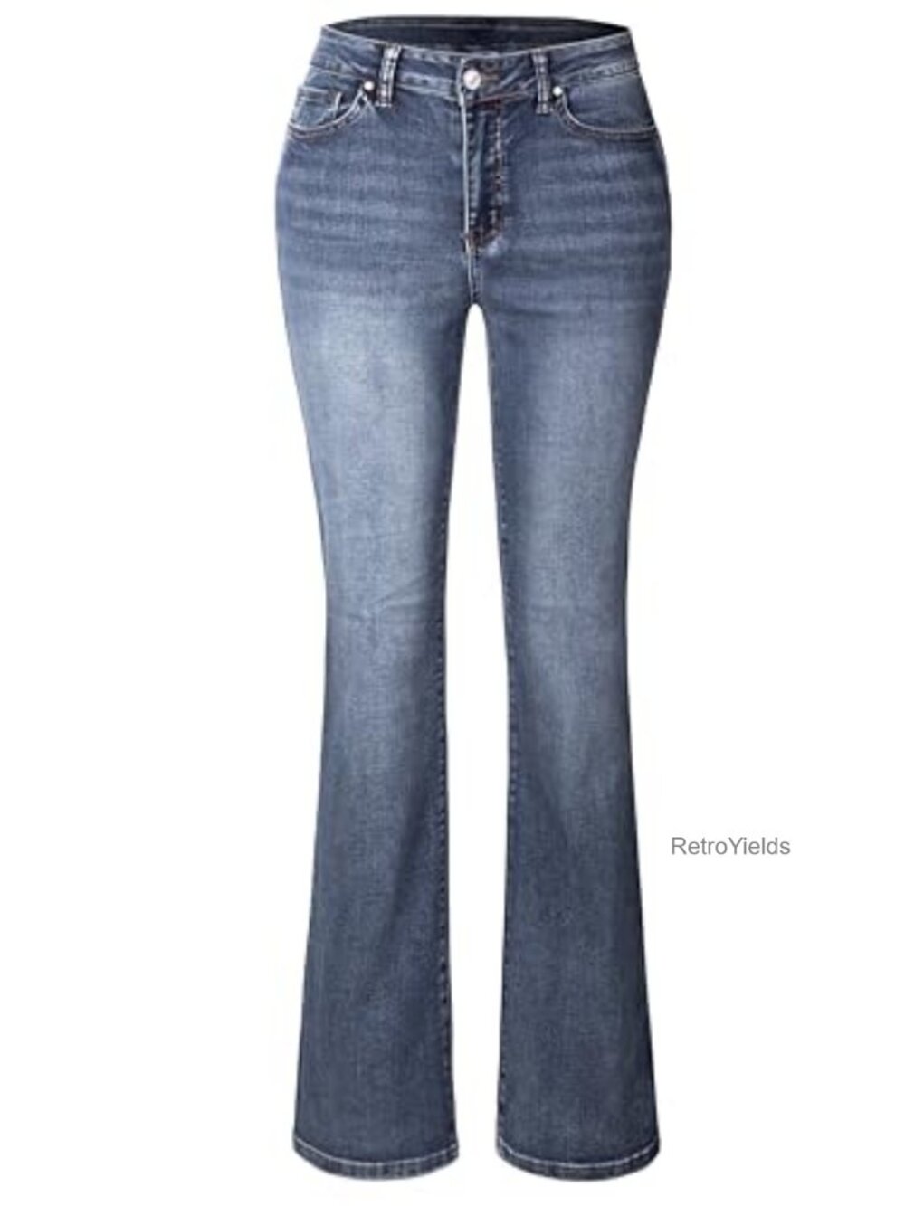 Women's Stretch Slim Bootcut Flare Jeans Low Rise Denim